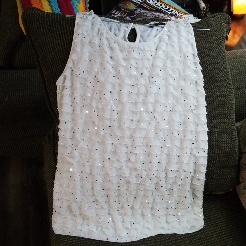 Carole Little Ruffled Sleeveless Top